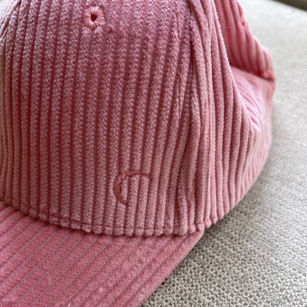 Zyia pink corduroy baseball hat